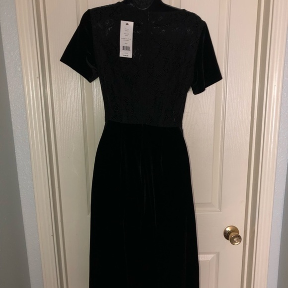 French Connection Aurore lace‎ back black velvet wide Culotte jumpsuit Size 4 - Picture 10 of 13